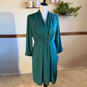 Teal Long Sleeve Dress with Pockets